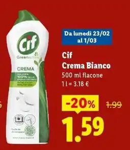 Lidl CIF Crema Bianco offerta