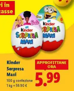 Lidl Kinder Sorpresa Maxi offerta