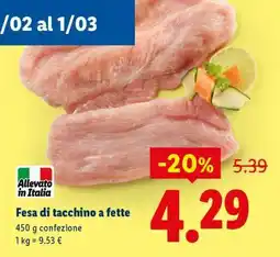 Lidl Fesa Di Tacchino A Fette offerta