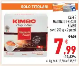 Conad Caffè Macinato Fresco Kimbo offerta