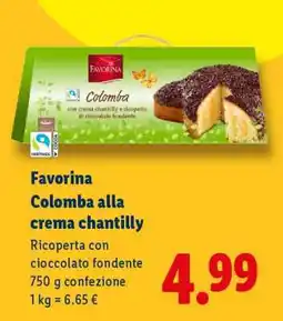 Lidl Favorina Colomba alla crema chantilly offerta
