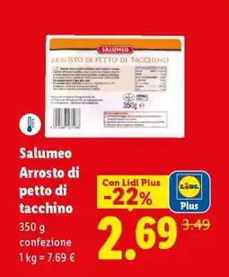 Lidl Salumeo Arrosto di petto di tacchino offerta