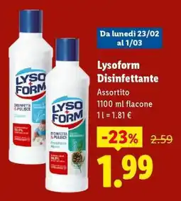 Lidl Lysoform Disinfettante offerta