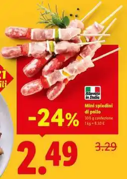 Lidl Mini spiedini di pollo offerta