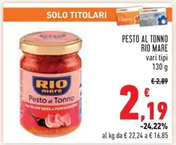 Conad Pesto al Tonno Rio Mare offerta