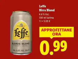 Lidl Leffe Birra Blond offerta