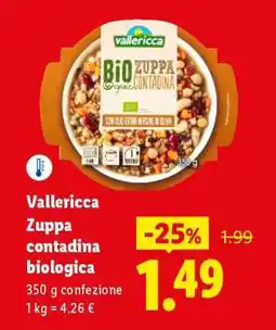 Lidl Vallericca Zuppa contadina biologica offerta