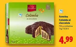 Lidl Favorina Colomba al cioccolato offerta
