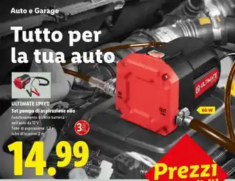 Lidl ULTIMATE SPEED Set pompa di aspirazione olio offerta