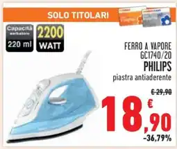 Conad PHILIPS FERRO A VAPORE GC1740/20 offerta