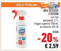 Conad LINEA DETERSIVI LYSOFORM offerta