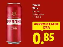 Lidl Peroni Birra offerta