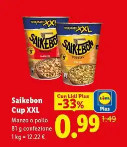 Lidl Saikebon Cup XXL offerta