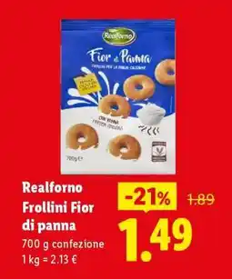 Lidl Realforno Frollini Fior di Panna offerta