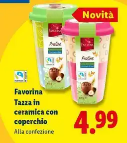 Lidl Favorina Tazza in ceramica con coperchio offerta