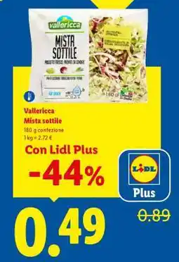 Lidl Vallericca Mista sottile offerta