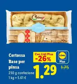 Lidl Certossa Base per pinsa offerta