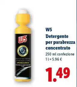 Lidl W5 Detergente per parabrezza concentrato offerta
