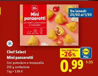 Lidl Chef Select Mini panzerotti offerta