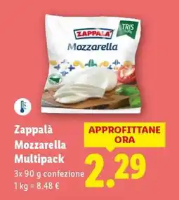 Lidl Zappalà Mozzarella Multipack offerta