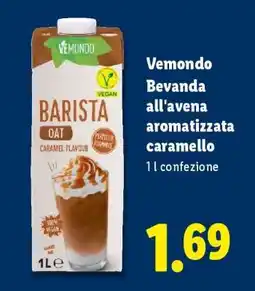 Lidl Vemondo Bevanda all'avena aromatizzata caramello offerta