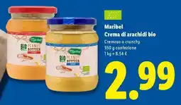 Lidl Maribel Crema di arachidi bio offerta