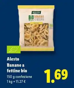 Lidl Alesto Banane a fettine bio offerta