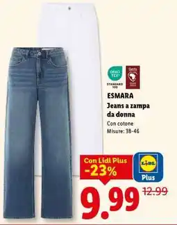 Lidl esmara Jeans a zampa da donna offerta