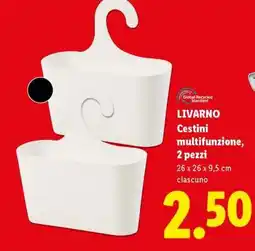 Lidl LIVARNO Cestini multifunzione, 2 pezzi offerta