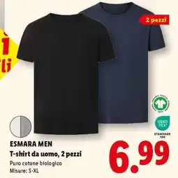 Lidl ESMARA MEN T-shirt da uomo, 2 pezzi offerta