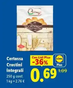 Lidl Certossa Crostini integrali offerta
