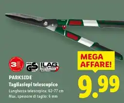Lidl PARKSIDE Tagliasiepi telescopico offerta