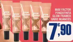Splendidi e Splendenti Max factor fondotinta glow framer varie nuances offerta