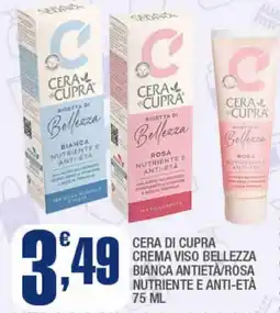 Splendidi e Splendenti Cera di cupra crema viso bellezza bianca antieta/rosa nutriente e anti-età offerta