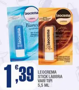Splendidi e Splendenti Leocrema stick labbra offerta