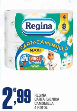 Splendidi e Splendenti Regina carta igienica camomilla 4 rotoli offerta