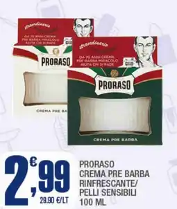 Splendidi e Splendenti Proraso crema pre barba rinfrescante/ pelli sensibili offerta