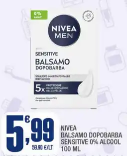 Splendidi e Splendenti Nivea balsamo dopobarba sensitive 0% alcool offerta