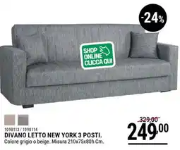 Cfadda Divano letto new york 3 posti offerta