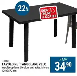 Cfadda Tavolo rettangolare velo offerta