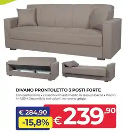 Progress Divano prontoletto 3 posti forte offerta
