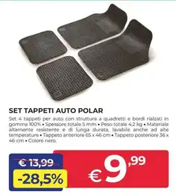 Progress Set tappeti auto polar offerta