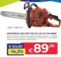 Progress Motosega jet-sky 37,2 cc 40 cm TM-3800 offerta