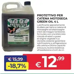 Progress Protettivo per catena motosega green oil offerta