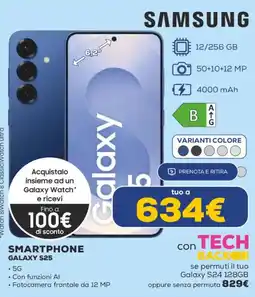 Euronics SAMSUNG smartphone galaxy S25 offerta