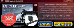 Euronics LG 77" OLED evo Al Serie C5 OLED77C55 offerta