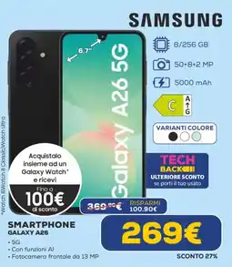Euronics SAMSUNG smartphone galaxy A26 offerta