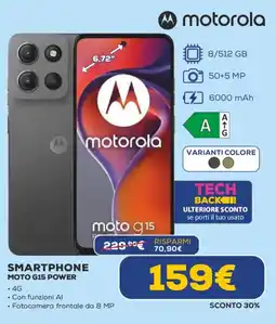 Euronics Motorola Smartphone MOTO G15 POWER offerta