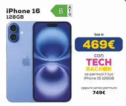 Euronics iPhone 16 128GB offerta