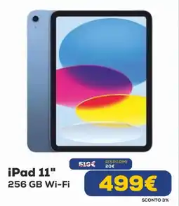 Euronics iPad 11" 256 GB Wi-Fi offerta